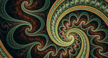 Картинка 3д+графика фракталы+ fractal цвета фон узор