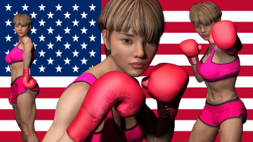 Картинка 3д+графика спорт+ sport фон взгляд девушка поза