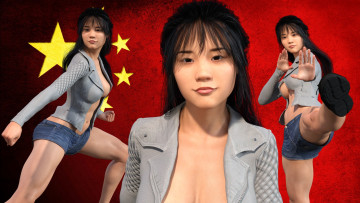 Картинка 3д+графика спорт+ sport фон взгляд девушка поза