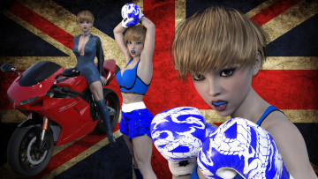 Картинка 3д+графика спорт+ sport поза фон взгляд девушка