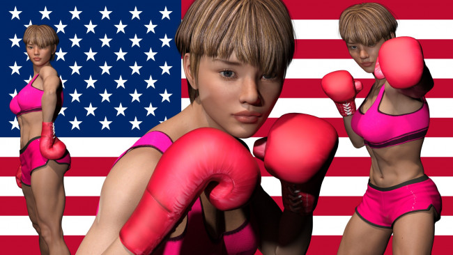 Обои картинки фото 3д графика, спорт , sport, фон, взгляд, девушка, поза