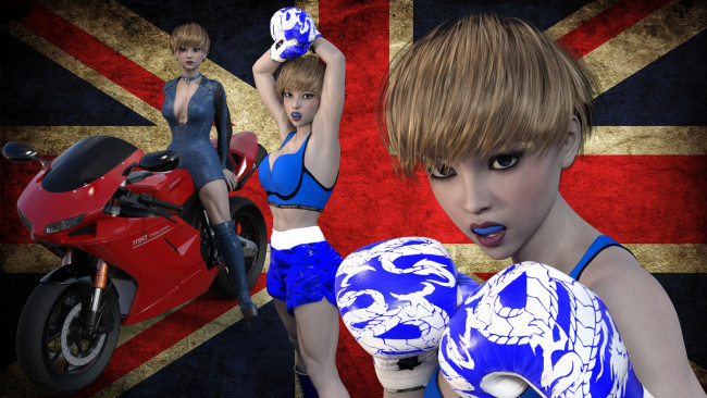 Обои картинки фото 3д графика, спорт , sport, поза, фон, взгляд, девушка