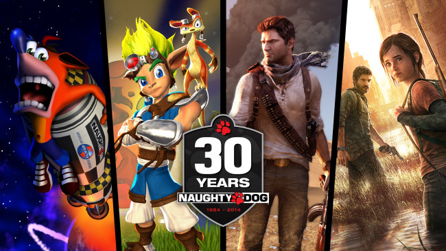 Обои картинки фото видео игры, ~~~другое~~~, юбилей, игровая, студия, naughty, dog