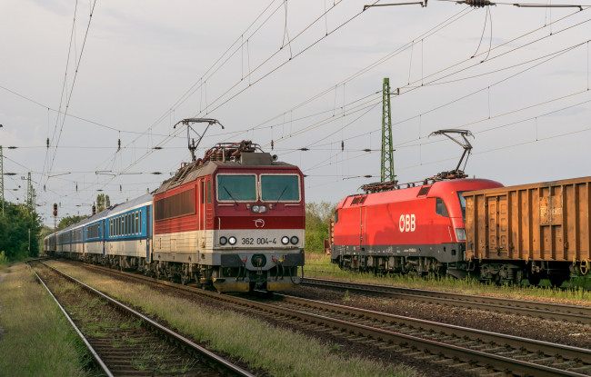 Обои картинки фото техника, электровозы, локомотив, состав