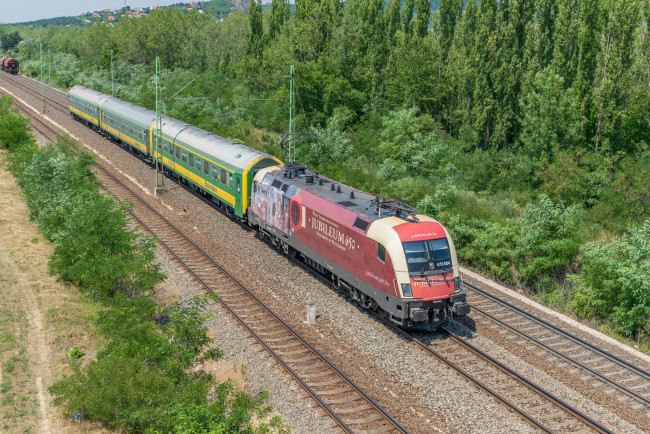 Обои картинки фото техника, электровозы, локомотив, состав