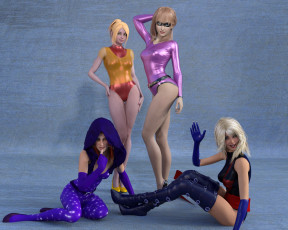 Картинка 3д+графика люди+ people девушки взгляд фон