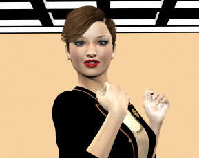 Картинка 3д+графика люди+ people взгляд девушка фон