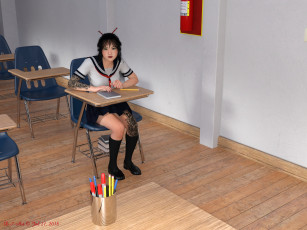 Картинка 3д+графика люди+ people фон взгляд девушка