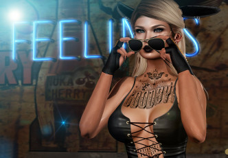 Картинка 3d+девушка 3д+графика существа+ creatures 3d фэнтези существа девушка тату