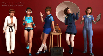 Картинка 3д+графика люди+ people фон взгляд девушки