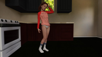 Картинка 3д+графика люди+ people фон взгляд девушка