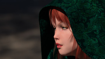 Картинка 3д+графика портрет+ portraits девушка взгляд фон