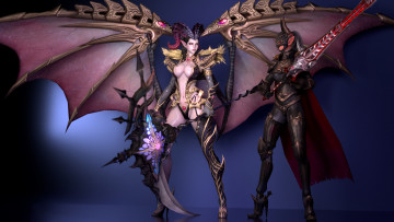 Картинка 3д+графика существа+ creatures фон взгляд девушка