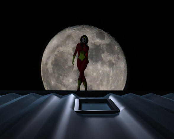 Обои картинки фото 3д графика, фантазия , fantasy, фон, взгляд, девушка