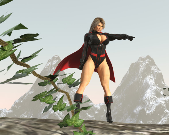 Обои картинки фото 3д графика, фракталы , fractal, фон, девушка, взгляд