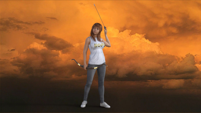 Обои картинки фото 3д графика, люди , people, девушка, взгляд, фон