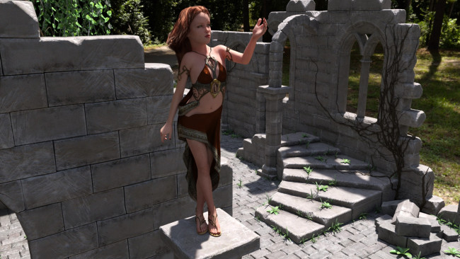 Обои картинки фото 3д графика, люди , people, фон, взгляд, девушка