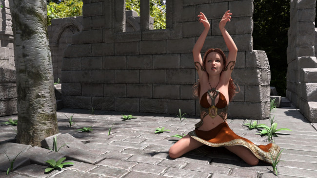 Обои картинки фото 3д графика, люди , people, взгляд, девушка, фон