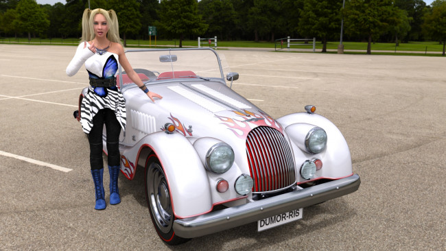 Обои картинки фото 3д графика, люди-авто, мото , people- car ,  moto, фон, девушка, взгляд