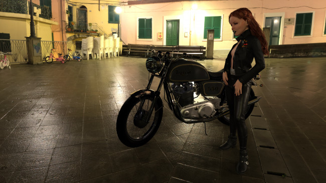 Обои картинки фото 3д графика, люди-авто, мото , people- car ,  moto, взгляд, девушка, фон