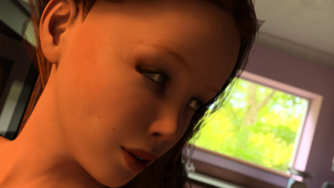 Обои картинки фото 3д графика, портрет , portraits, фон, взгляд, девушка