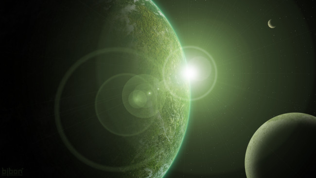 Обои картинки фото космос, арт, звезды, галактики, вселенная, планеты