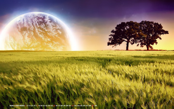 Картинка календари компьютерный+дизайн планета дерево трава природа растение calendar 2019