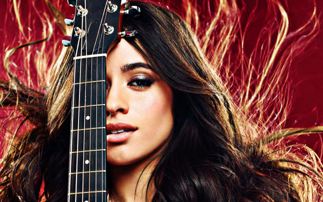Обои картинки фото музыка, camila cabello, гитара