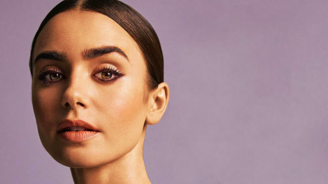 Обои картинки фото девушки, lily collins, шатенка, лицо