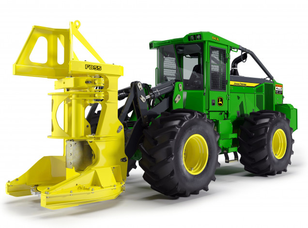 Обои картинки фото техника, фронтальные погрузчики, john, deere