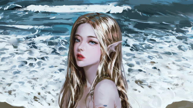 Обои картинки фото фэнтези, русалки, девушка