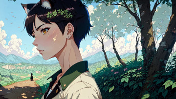 Картинка аниме животные +существа нейросети графика нейроарт ai art нейронные сети рисунки нейро искусство