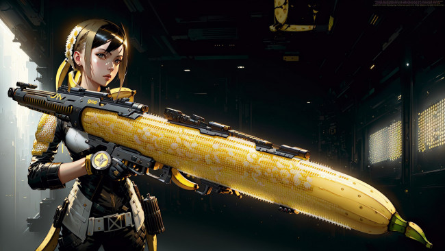 Обои картинки фото аниме, оружие,  техника,  технологии, нейросети, графика, нейроарт, ai, art, нейронные, сети, рисунки, нейро, искусство