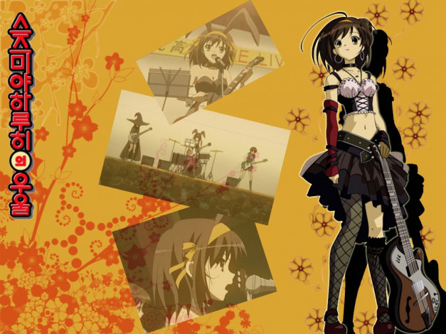 Обои картинки фото аниме, the, melancholy, of, haruhi, suzumiya