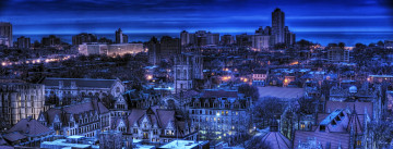 Картинка города огни ночного