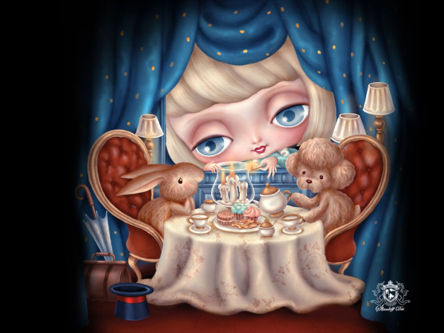 Обои картинки фото рисованные, дети