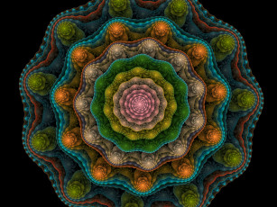 Картинка 3д графика fractal фракталы абстракция узор