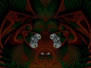 Картинка 3д графика fractal фракталы абстракция