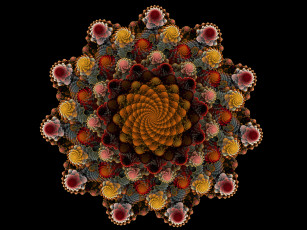 Картинка 3д графика fractal фракталы фактал тёмный узор