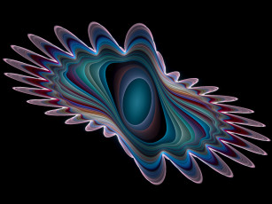 Картинка 3д графика fractal фракталы тёмный абстракция