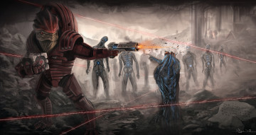 Картинка фэнтези иные миры времена роботы существа нежить