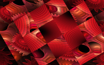 Картинка 3д графика fractal фракталы узор тёмный абстракция