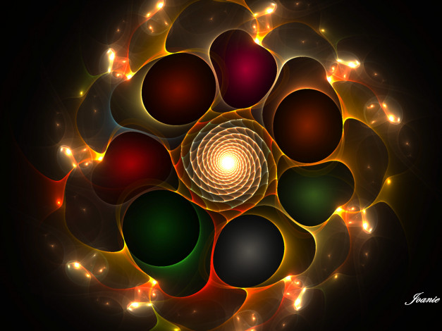 Обои картинки фото 3д, графика, fractal, фракталы, узор, тёмный, фрактал