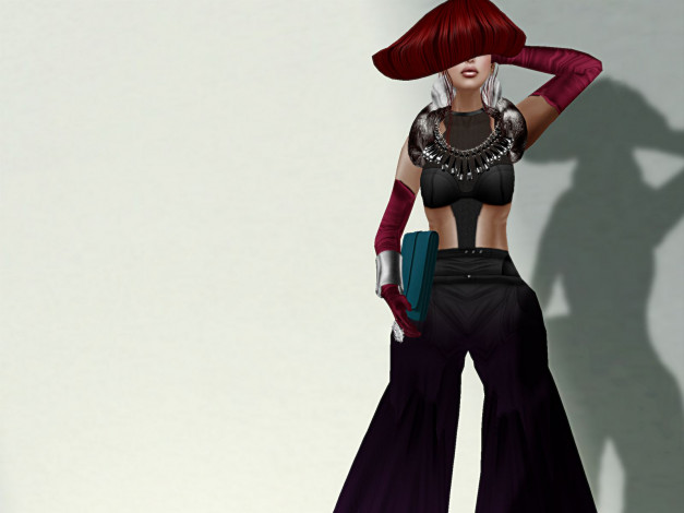 Обои картинки фото 3д, графика, people, люди, колье, перчатки, брюки