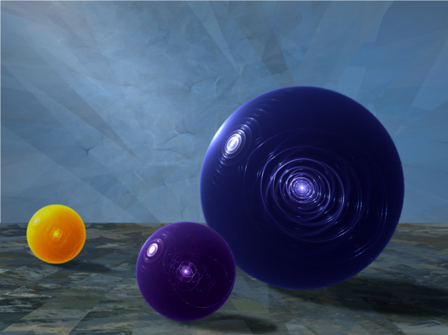 Обои картинки фото 3д, графика, шары, тёмный