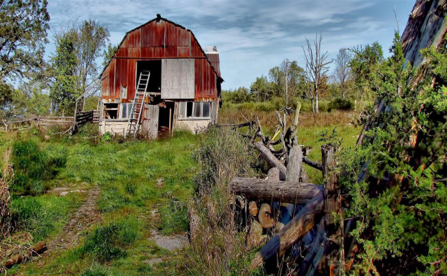 Обои картинки фото разное, сооружения, постройки, трава, хижина