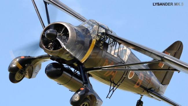 Обои картинки фото lysander, mk, авиация, лёгкие, одномоторные, самолёты, подвесной, бак, полет, самолет