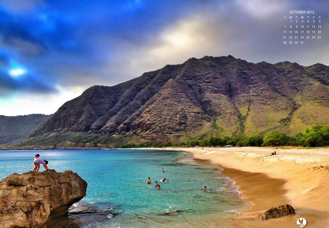Обои картинки фото календари, природа, побережье, море, пляж