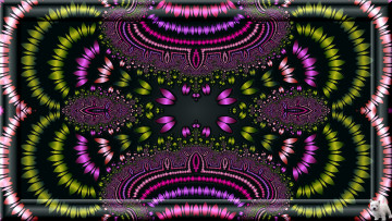 Картинка 3д графика fractal фракталы цвета узор фон