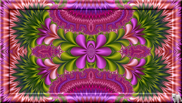 Картинка 3д графика fractal фракталы фон цвета узор